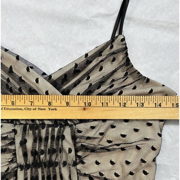 Jessica McClintock Girls Formal Dress 16 Black Lace Swiss Dot Sleeveless Party - Picture 6 of 10